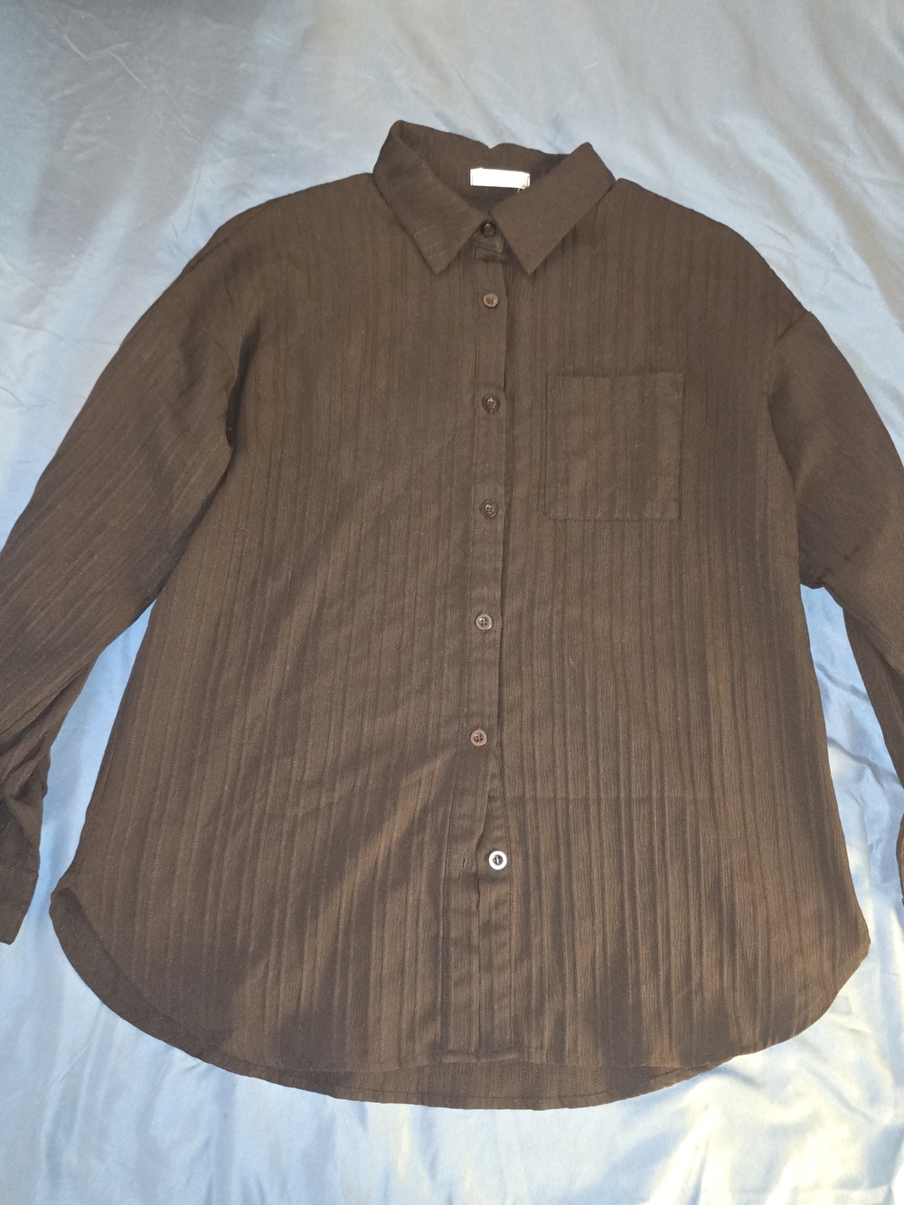 Women’s Black Button-Down Shirt Oversize Fit